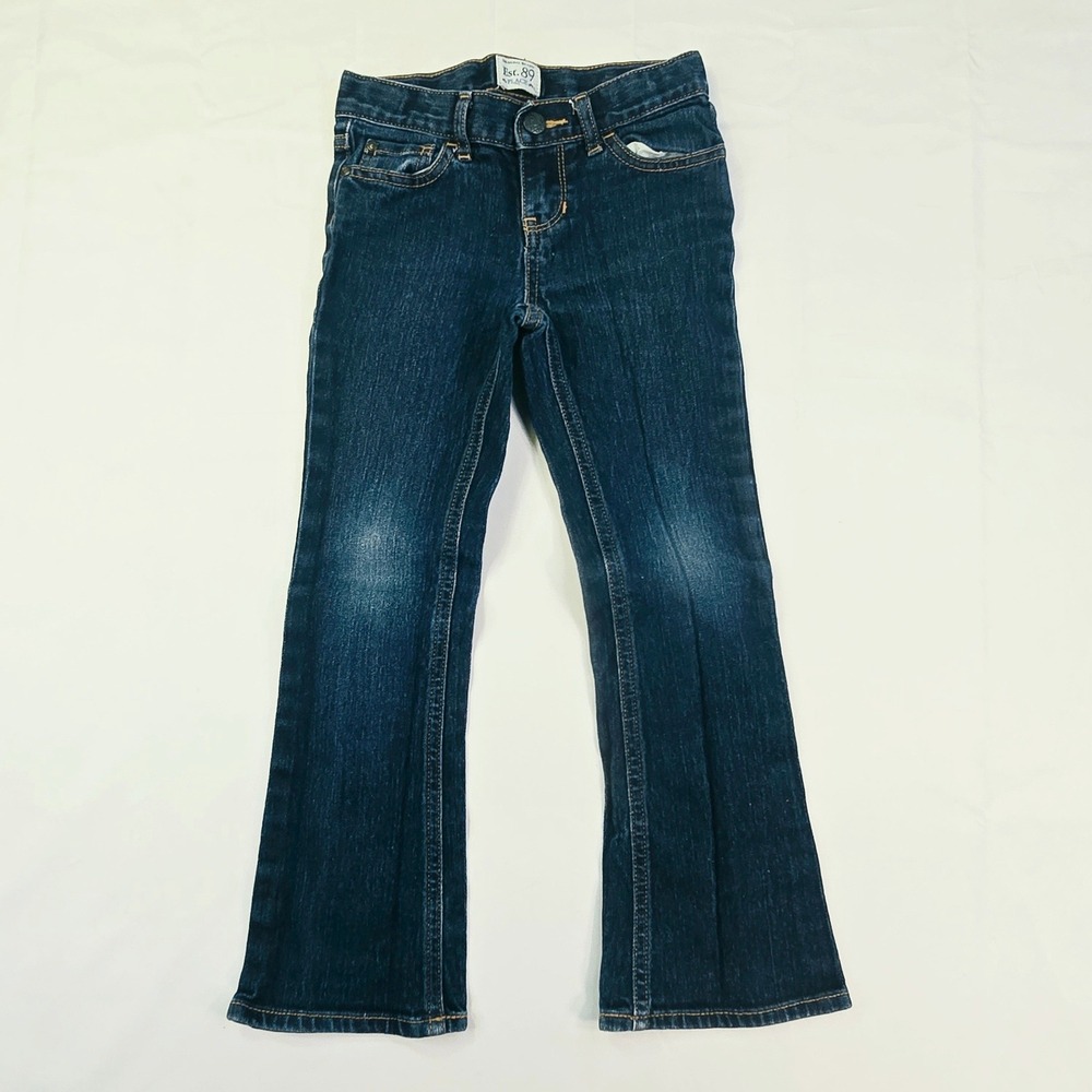 The Children's Place Kids Bootcut Denim Jeans Size 6 Dark Wash Blue Pants